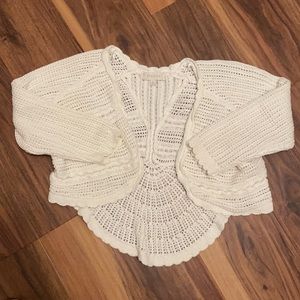 Pinque knit sweater cardigan XL girl beige cute